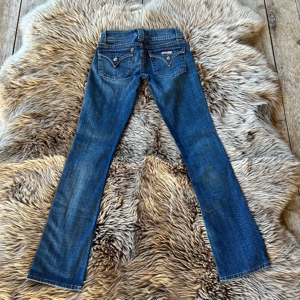 Hudson Jeans Womens 24 Blue Skinny Low Rise Stretch Denim 5 Pocket Dark Wash